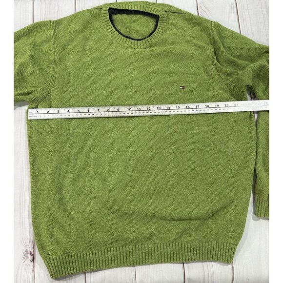 Men's Tommy Hilfiger Sweater Knit Pullover Cotton Golf X-Large Green - Picture 10 of 11